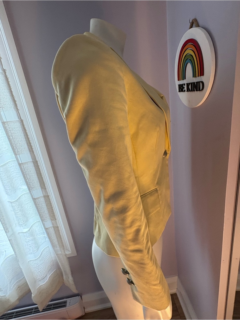 Light Yellow Tailored Women's Blazer Jacket